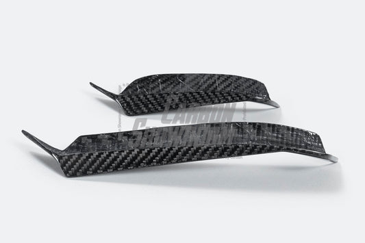 Mercedes Benz C-Class C63/C63S (fits both Pre-Facelift & Facelift) W205 2015 2016 2017 2018 2019 2020 2021 with Aftermarket Parts - Front Canards Pre-preg Carbon Fiber from TAKD Carbon