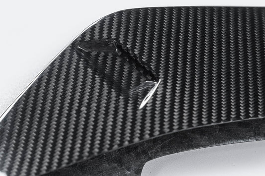 Mercedes Benz C-Class C63/C63S (fits both Pre-Facelift & Facelift) W205 2015 2016 2017 2018 2019 2020 2021 with Aftermarket Parts - Front Lip Pre-preg Carbon Fiber from TAKD Carbon
