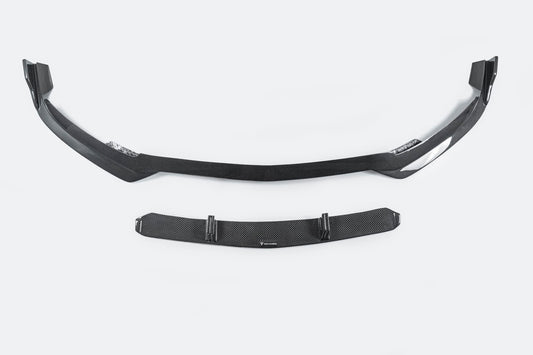 Mercedes Benz C-Class C63/C63S (fits both Pre-Facelift & Facelift) W205 2015 2016 2017 2018 2019 2020 2021 with Aftermarket Parts - Front Lip Pre-preg Carbon Fiber from TAKD Carbon