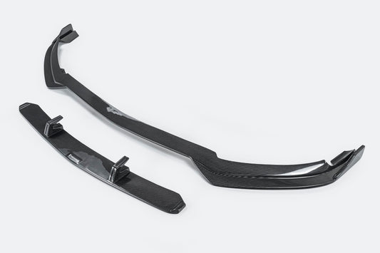 Mercedes Benz C-Class C63/C63S (fits both Pre-Facelift & Facelift) W205 2015 2016 2017 2018 2019 2020 2021 with Aftermarket Parts - Front Lip Pre-preg Carbon Fiber from TAKD Carbon