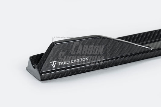 Mercedes Benz C-Class C63/C63S W205 (fits both Pre-Facelift & Facelift) W205 2015 2016 2017 2018 2019 2020 2021 with Aftermarket Parts - V1 Side Skirts Pre-preg Carbon Fiber from TAKD Carbon