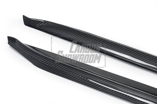 Porsche 718 Cayman / Boxster / GTS / GT4 / Spyder 2017 2018 2019 2020 2021 2022 2023 2024 with Aftermarket Parts - Side Skirts Pre-preg Carbon Fiber from TAKD Carbon