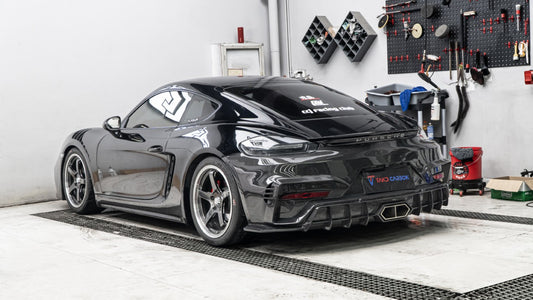 Porsche 718 Cayman / Boxster / GTS / GT4 / Spyder 2017 2018 2019 2020 2021 2022 2023 2024 with Aftermarket Parts - Pre-preg Carbon Fiber Front Fenders from TAKD Carbon