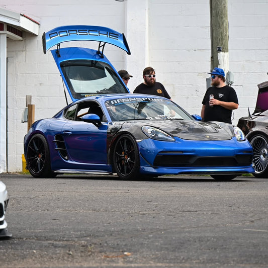 Porsche 718 Boxster / Cayman (all models, including GTS / GT4 / GT4RS / Spyder) & 911 991.1 991.2 (all models, including Carrera S / 4S / T / GTS / 4 GTS / Targa / GT3 / GT3 RS / R / Turbo / Turbo S / GT2 RS with Aftermarket Parts - V1 Style Hood Bonnet Pre-preg Carbon Fiber from TAKD Carbon