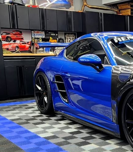 Porsche 718 Cayman / Boxster / GTS 2017-ON with Aftermarket Parts - Extreme Style Side Vents Pre-preg Carbon Fiber from TAKD Carbon