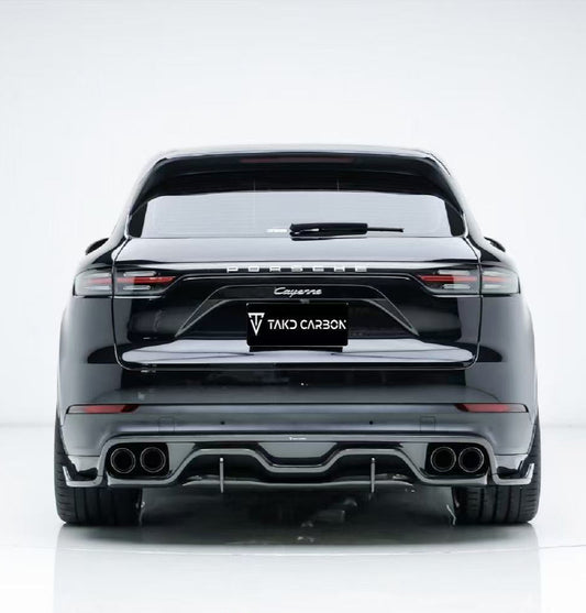 TAKD Carbon Fiber Rear Diffuser for Porsche Cayenne 9Y0 2018-ON - Performance SpeedShop