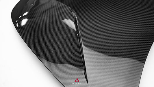 Tesla Model 3 Highland / Performance 2024-ON with Aftermarket Parts - Action Aero Series Hood Bonnet Carbon Fiber From ArmorExtend