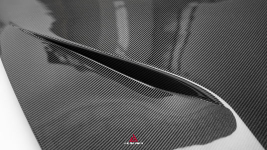 Tesla Model 3 Highland / Performance 2024-ON with Aftermarket Parts - Action Aero Series Hood Bonnet Carbon Fiber From ArmorExtend