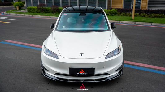 Tesla Model 3 Highland 2024-ON with Aftermarket Parts - Plustic Front Lip ABS from ArmorExtend