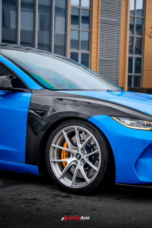 ArmorExtend Action Aero Series Front Fenders for Tesla Model 3 Highland / Performance 2024-ON Carbon Fiber