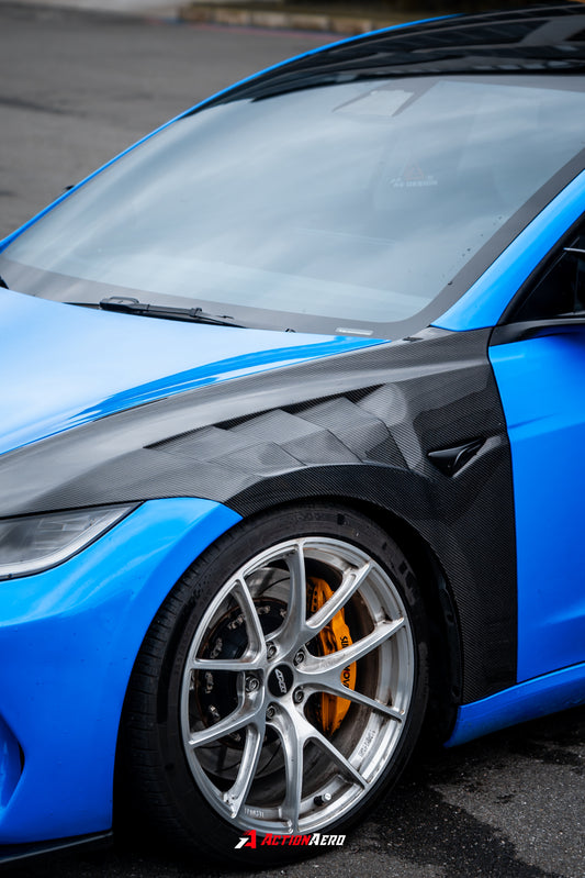 ArmorExtend Action Aero Series Front Fenders for Tesla Model 3 Highland / Performance 2024-ON Carbon Fiber