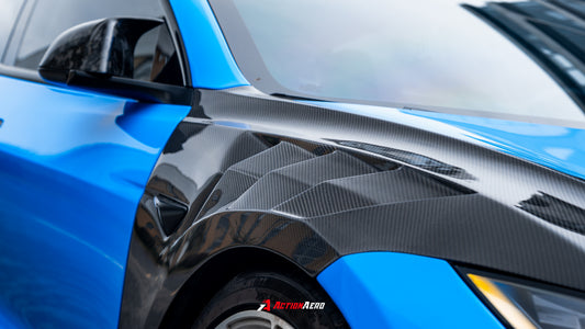 ArmorExtend Action Aero Series Front Fenders for Tesla Model 3 Highland / Performance 2024-ON Carbon Fiber