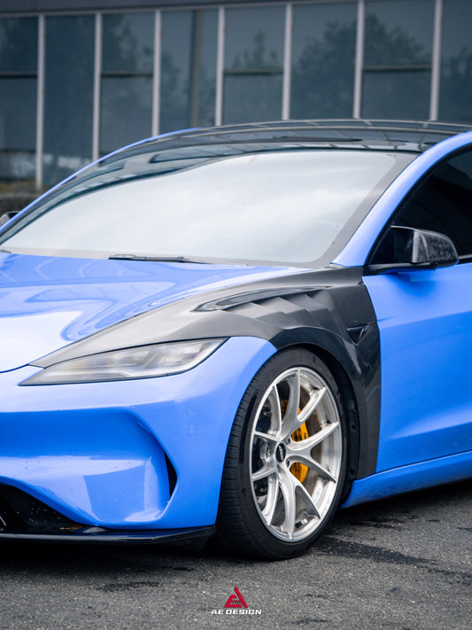 ArmorExtend Action Aero Series Front Fenders for Tesla Model 3 Highland / Performance 2024-ON Carbon Fiber