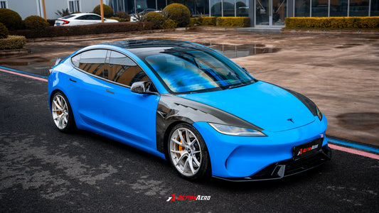 ArmorExtend Action Aero Series Front Fenders for Tesla Model 3 Highland / Performance 2024-ON Carbon Fiber
