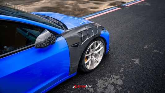 ArmorExtend Action Aero Series Front Fenders for Tesla Model 3 Highland / Performance 2024-ON Carbon Fiber