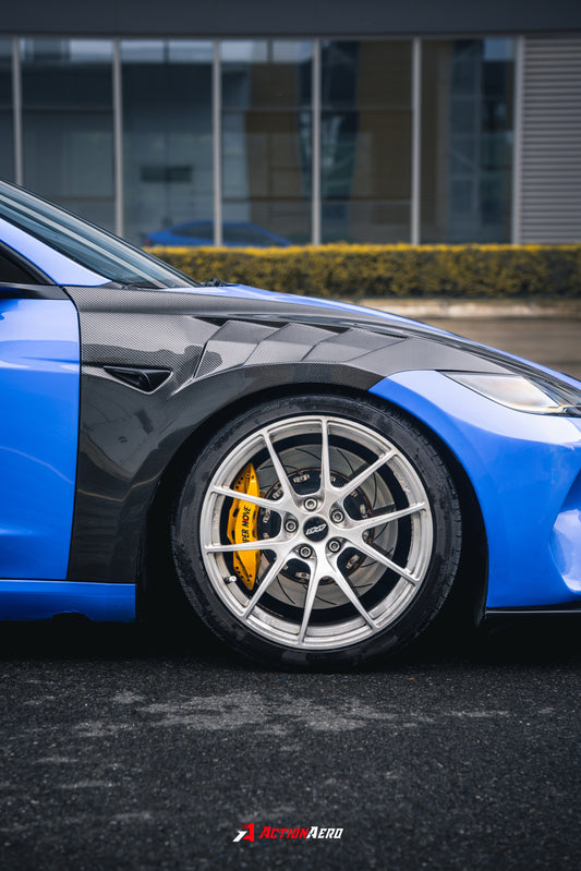 ArmorExtend Action Aero Series Front Fenders for Tesla Model 3 Highland / Performance 2024-ON Carbon Fiber