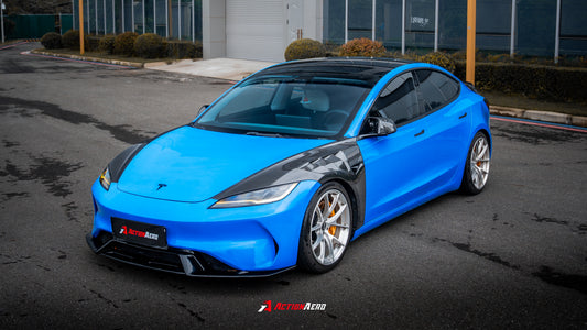 ArmorExtend Action Aero Series Front Fenders for Tesla Model 3 Highland / Performance 2024-ON Carbon Fiber