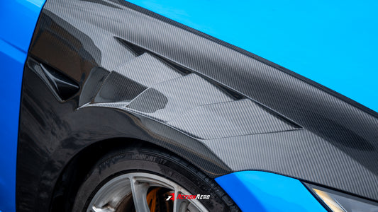 ArmorExtend Action Aero Series Front Fenders for Tesla Model 3 Highland / Performance 2024-ON Carbon Fiber