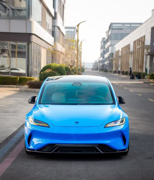 Tesla Model 3 Highland / Performance 2024-ON with Aftermarket Parts - Action Aero Series Front Bumper & Lip ABS from ArmorExtend