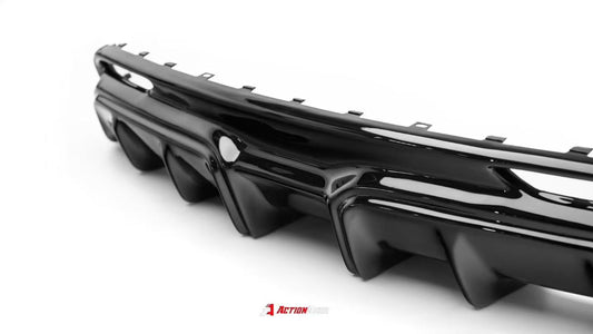 Tesla Model 3 Highland 2024-ON with Aftermarket Parts - Action Aero Series Rear Diffuser Dry Pre-preg Carbon Fiber / ABS from ArmorExtend