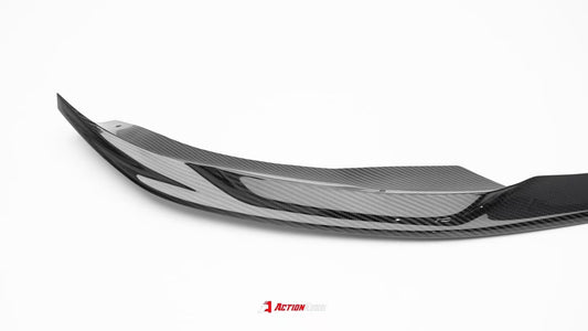 Tesla Model 3 Highland 2024-ON with Aftermarket Parts - Action Aero Series Front Lip & Splitter Dry Pre-preg Carbon Fiber / ABS from ArmorExtend