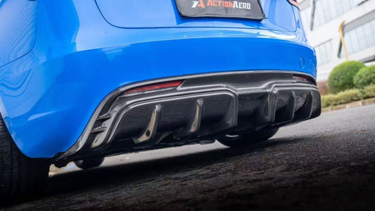 Tesla Model 3 Highland 2024-ON with Aftermarket Parts - Action Aero Series Rear Diffuser Dry Pre-preg Carbon Fiber / ABS from ArmorExtend