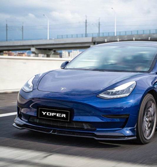 Tesla Model 3 / Performance 2017 2018 2019 2020 2021 2022 2023 with Aftermarket Parts - Front Lip PP from Yofer USA