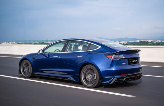 Tesla Model 3 / Performance 2017 2018 2019 2020 2021 2022 2023 with Aftermarket Parts - Rear Diffuser PP from Yofer USA