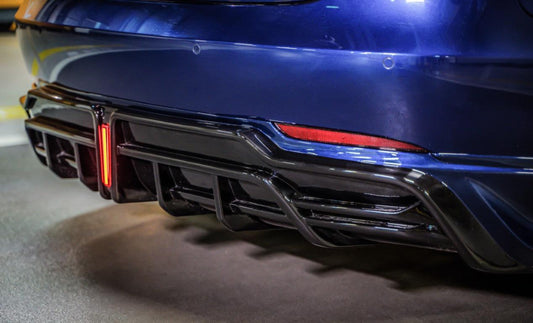 Tesla Model 3 / Performance 2017 2018 2019 2020 2021 2022 2023 with Aftermarket Parts - Rear Diffuser PP from Yofer USA