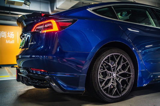 Tesla Model 3 / Performance 2017 2018 2019 2020 2021 2022 2023 with Aftermarket Parts - Rear Diffuser PP from Yofer USA