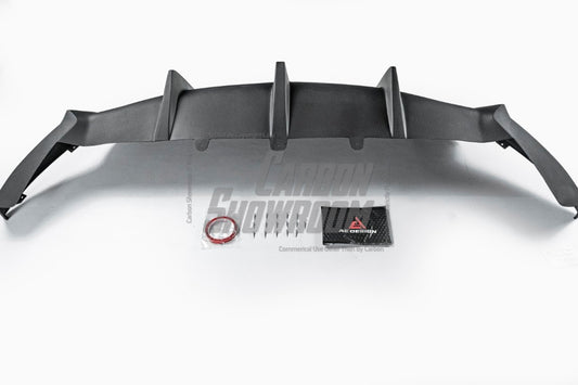Your Tesla Model Y 2020 2021 2022 2023 2024 with Aftermarket Parts - AE Style Rear Diffuser Carbon Fiber?from??ArmorExtend