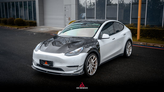 Tesla Model Y Performance AWD Long Range RWD Standard 2020 2021 2022 2023 2024 2025 with Aftermarket Parts - ART Front Fenders Carbon Fiber from ArmorExtend