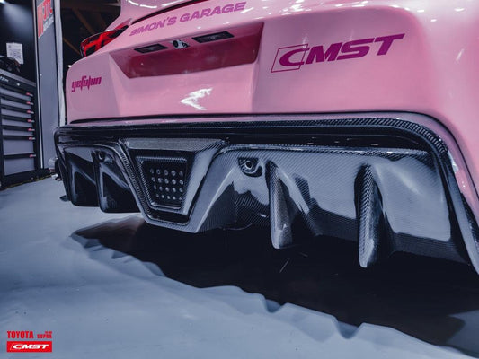 Toyota GR Supra A90 A91 2020-ON with Aftermarket Parts - FT1 Conversion Kit Rear Bumper Rear Diffuser Carbon Fiber / FRP from CMST Tuning