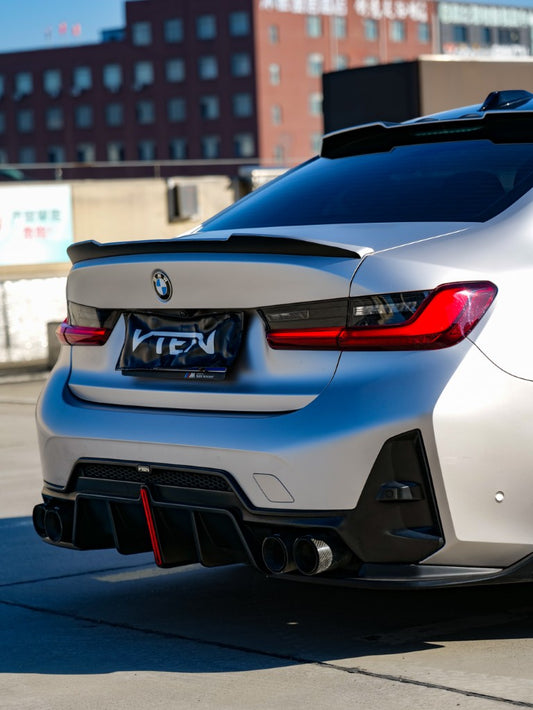 VTEN ABS Gloss Black Rear Diffuser & Canards for BMW 3 Series G20 330i M340i 2023-ON LCI - Performance SpeedShop