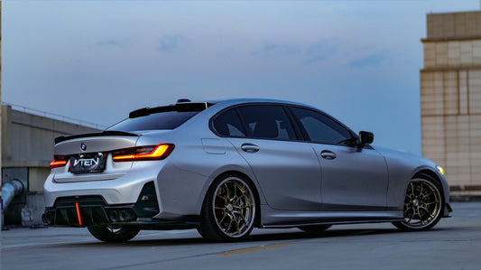 VTEN ABS Gloss Black Rear Diffuser & Canards for BMW 3 Series G20 330i M340i 2023-ON LCI - Performance SpeedShop