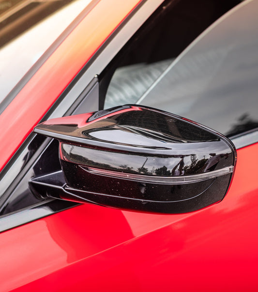 BMW 3 Series M340 330 G20 G21 Pre-LCI 2019 2020 2021 2022 & 3 Series 330 G20 G21 LCI 2023-ON (Non-sport Package Only) with Aftermarket Parts - V2 Style Mirror Caps PP Polypropylene from VTEN