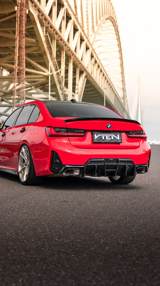 BMW M3 M3C M3CS G80 2021-ON & 3 Series M340i 330i (Fits Both Pre-LCI & LCI) G20 2019-ON with Aftermarket Parts - V1 Rear Lip Spoiler ABS from VTEN
