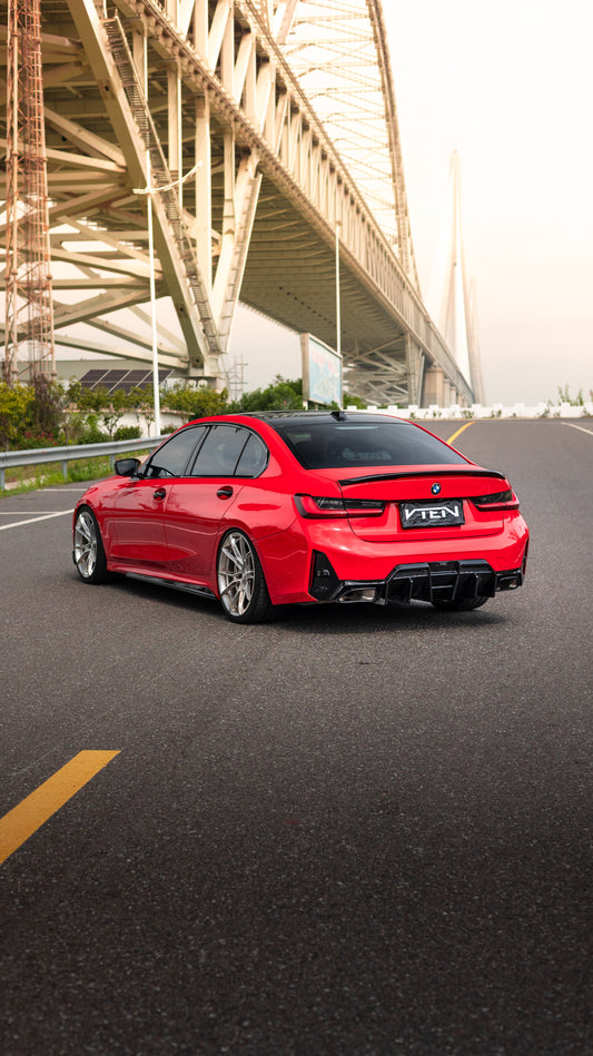 BMW 3 Series G20 330i M340i LCI 2023-ON with Aftermarket Parts - MP Style Side Skirts ABS from VTEN