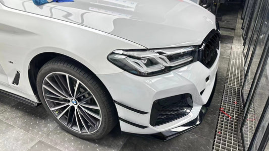 BMW 5 Series M550i 540i (With M-Package Bumper) G30 G31 LCI 2021-ON with Aftermarket Parts - Front Canards ABS from VTEN