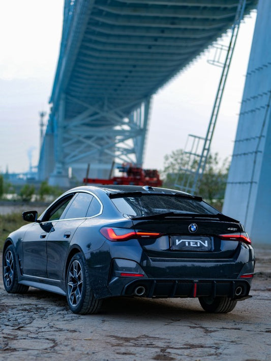BMW I4 M50 / e Drive 40 G26 & 4 Series Gran Coupe M440i 430i G26 2022-ON with Aftermarket Parts - Rear Lip Spoiler ABS from VTEN