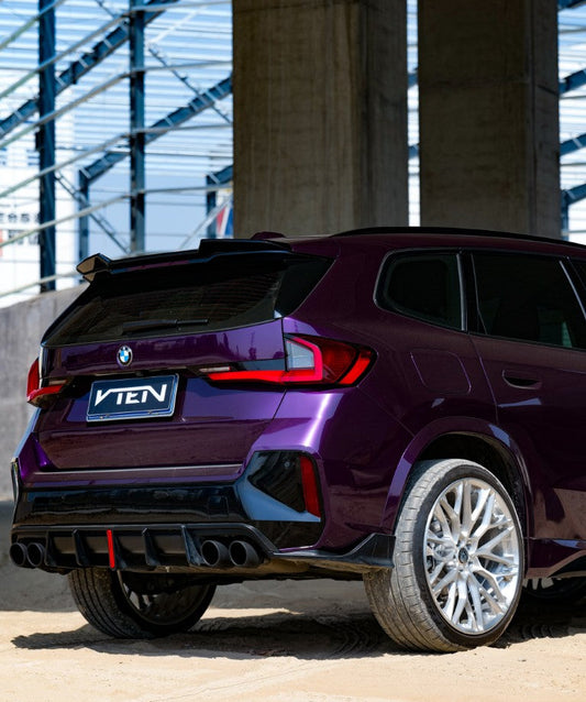BMW X1 M35i sDrive28i xDrive28i (with M-package bumper, does not fit base model) U11 2023-ON with Aftermarket Parts - Rear Diffuser & Canards ABS from VTEN