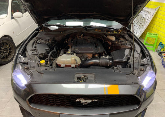 Ford Mustang Ecoboost 2.3L 2015 2016 2017 2018 2019 2020 2021 2022 2023 with Aftermarket Parts - Air Intake Systems Pre-preg Carbon Fiber from Ventus Veloce