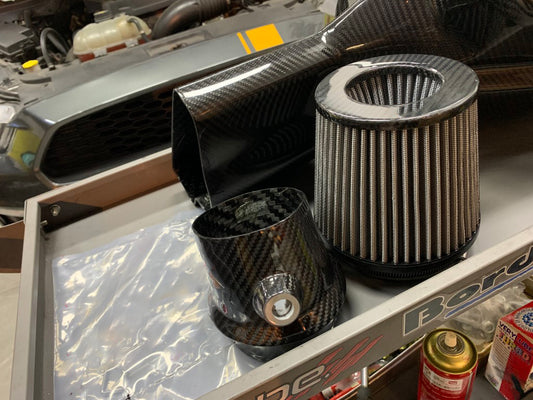 Ford Mustang Ecoboost 2.3L 2015 2016 2017 2018 2019 2020 2021 2022 2023 with Aftermarket Parts - Air Intake Systems Pre-preg Carbon Fiber from Ventus Veloce