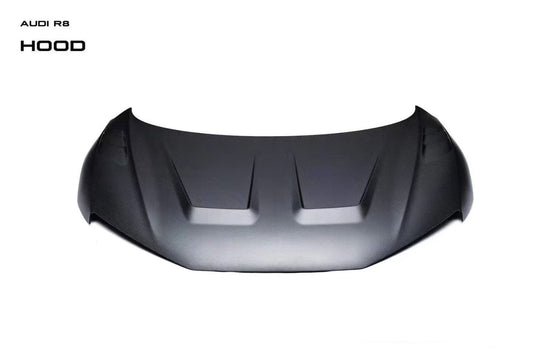 Audi R8 Gen 2 2017 2018 2019 2020 2021 2022 2023 with Aftermarket Parts - Vented Hood Bonnet Carbon Fiber from Ventus Veloce