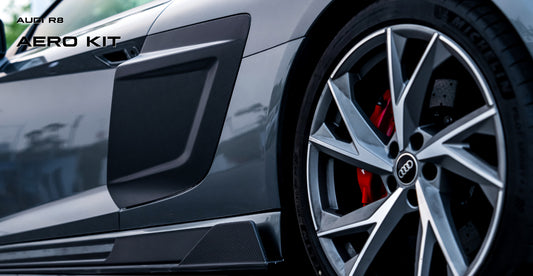 Audi R8 Gen 2 2020 2021 2022 2023 with Aftermarket Parts - Side Blades Carbon Fiber from Ventus Veloce