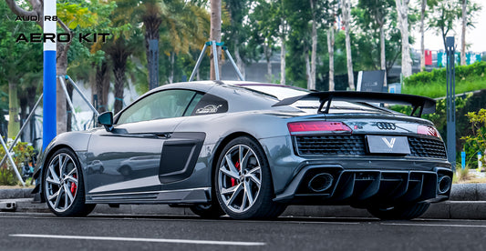 Audi R8 Gen 2 2020 2021 2022 2023 with Aftermarket Parts - Side Blades Carbon Fiber from Ventus Veloce