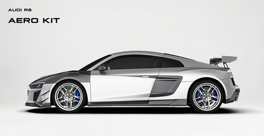 Audi R8 Gen 2 2020 2021 2022 2023 with Aftermarket Parts - Front Canards Carbon Fiber from Ventus Veloce