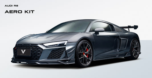 Audi R8 Gen 2 2020 2021 2022 2023 with Aftermarket Parts - Front Canards Carbon Fiber from Ventus Veloce