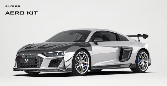 Audi R8 Gen 2 2020 2021 2022 2023 with Aftermarket Parts - Side Blades Carbon Fiber from Ventus Veloce
