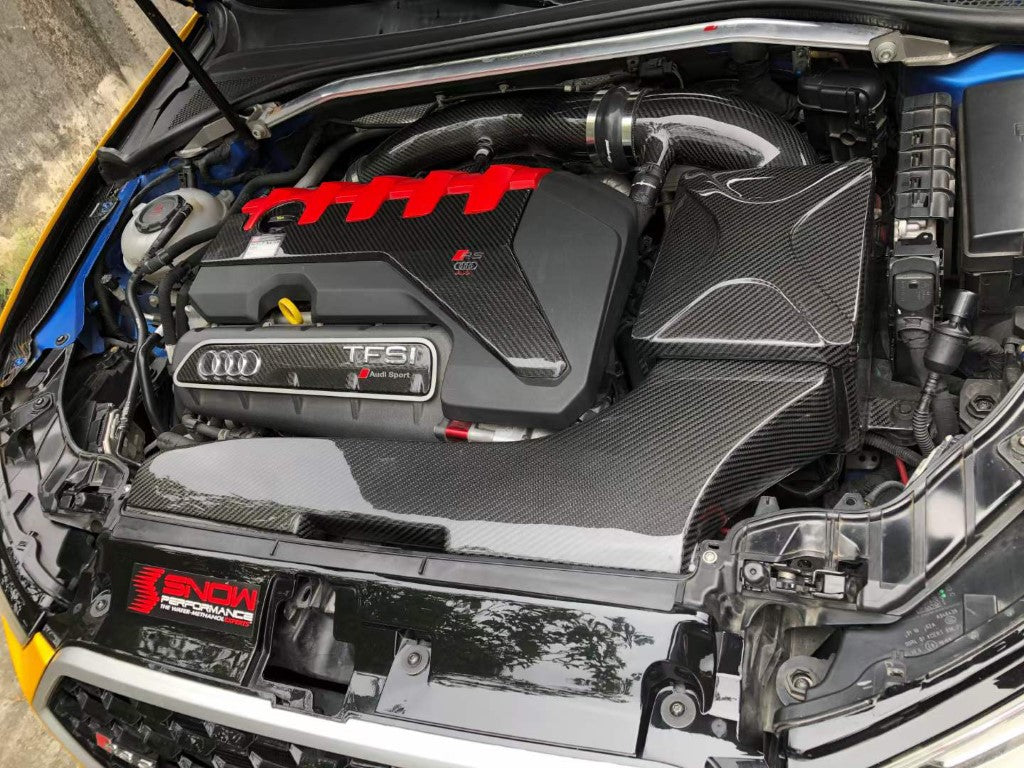 Audi RS3 TTRS MK3 8V 2016 2017 2018 2019 2020 2021 2022 2023 with Aftermarket Parts - Air Intake Systems Pre-preg Carbon Fiber from Ventus Veloce
